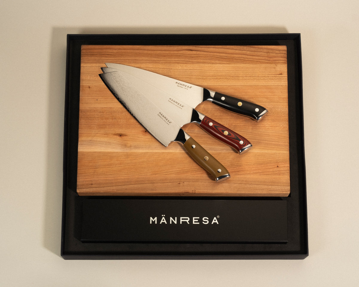 Butcher Block Chef Knife Gift Set