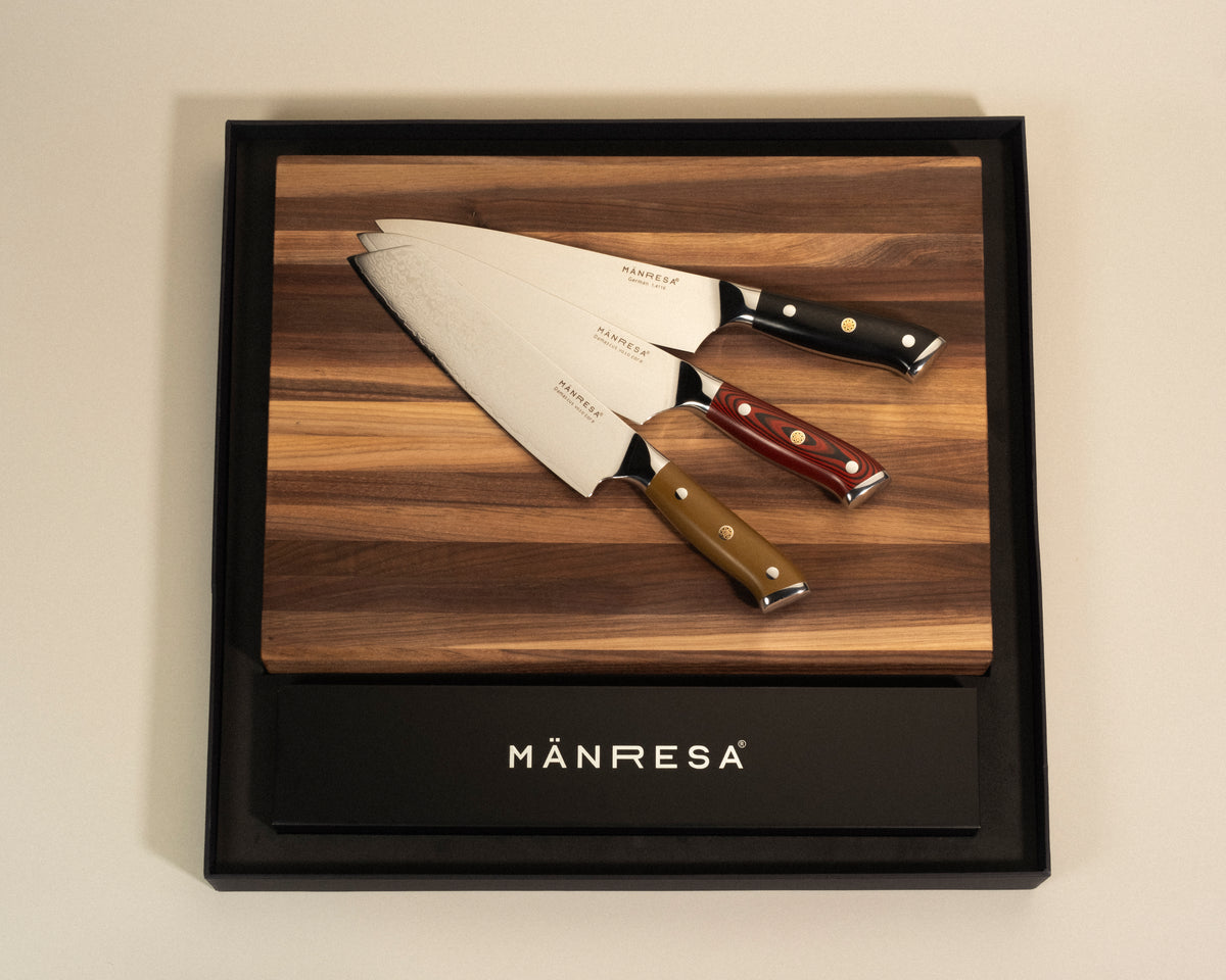 Butcher Block Chef Knife Gift Set