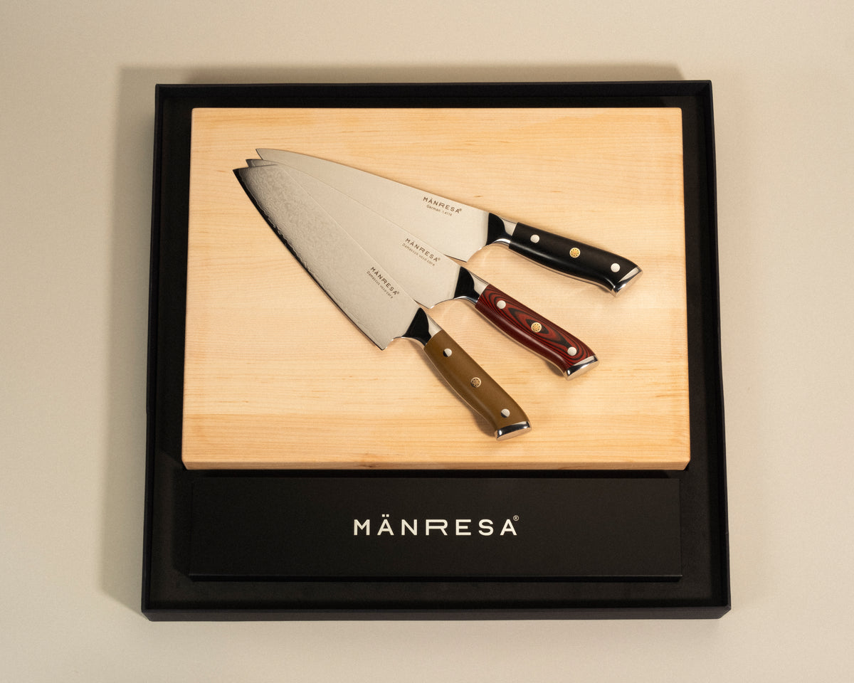 Butcher Block Chef Knife Gift Set