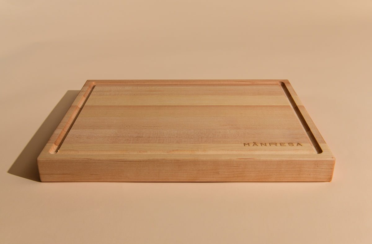 North Woods Maple butcher block - low side angle showing thickness