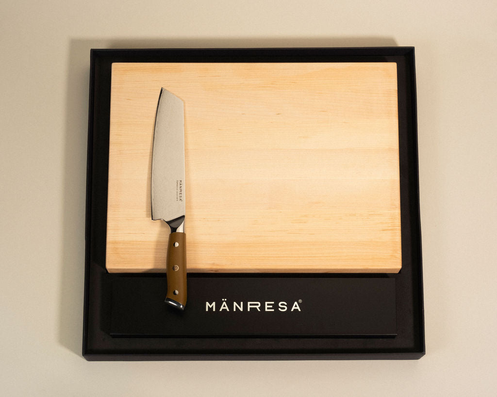 North Woods Maple Butcher Block Chef Knife Gift Set | Mänresa